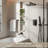 10-Inch Wall Mounted Rain Shower System with Handheld Shower Head, Tub Spout, and Pressure Balance Valve-122462041
