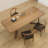Brown Rectangular Solid Wood Dining Table-2145714591