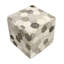 Pouf géométrique en cuir de vache 18 po Galaxy