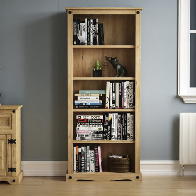 Recdo 170cm H x 75cm W Solid Wood Standard Bookcase