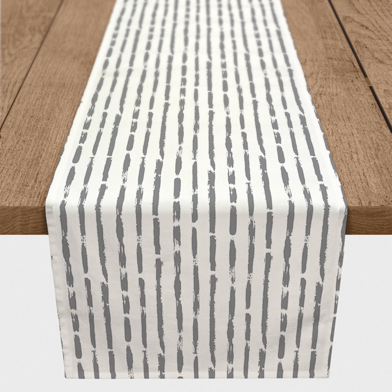 Chemin de table Zaki, Gris, 72 po x 16 po