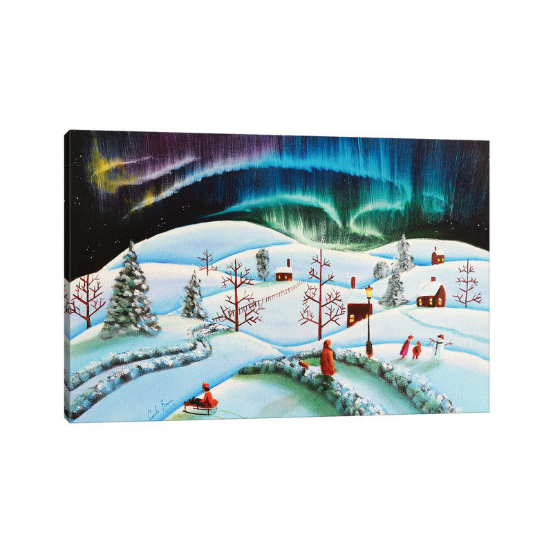 The Northern Lights by Gordon Bruce - Wrapped Canvas Print, 20.32 cm H x 30.48 cm W