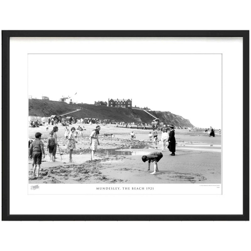 Mundesley, The Beach 1921 by Francis Frith - Single Picture Frame Print, 28cm H x 36cm W x 2.3cm D