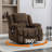 Oversized Swivel Recliner Chair with Massage & Heat-1194941069