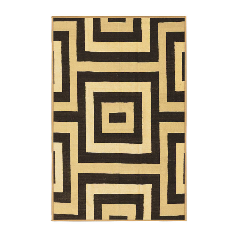 Washable Geometric Indoor Rug, Rectangle 5' x 7'