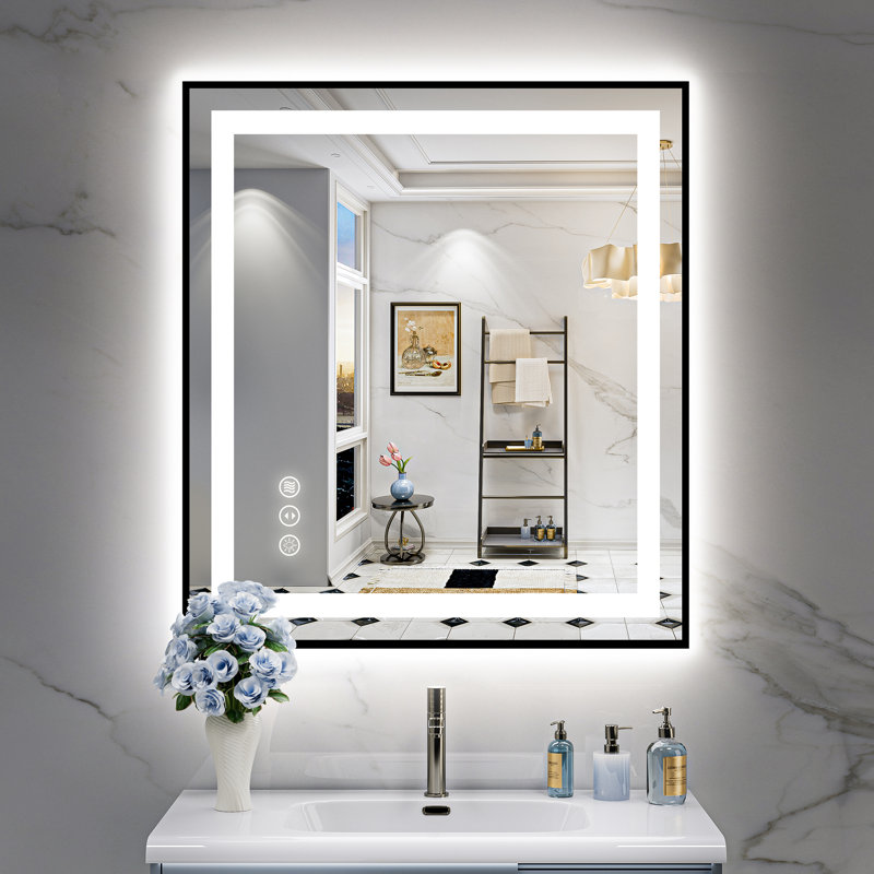 Miroir de salle de bain Matte, 36 po x 32 po, Rectangulaire