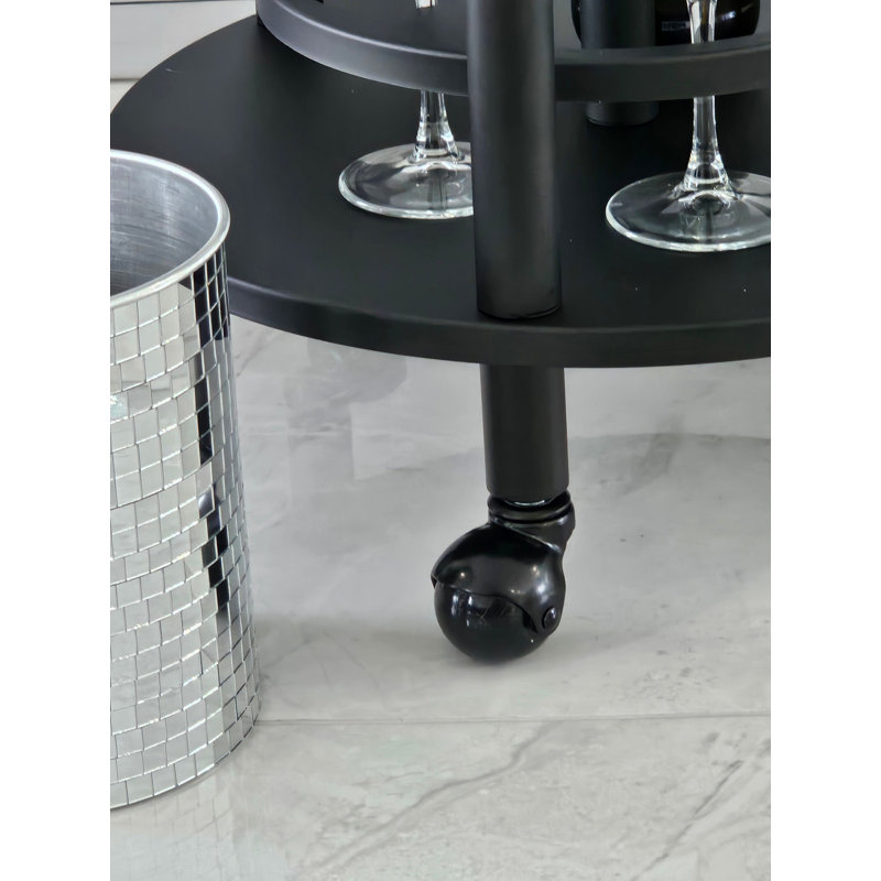 Metal Globe Bar, Black/Silver 