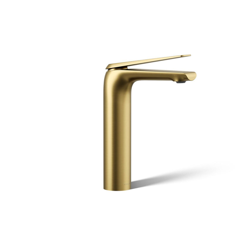 Avid Tall Single-Handle Bathroom Sink Faucet, Vibrant Brushed Moderne Brass