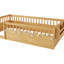  Lit plateforme simple, tablette de rangement latérale et lumière DEL avec cadre en bois pour chambre à coucher et chambre d'amis, naturel-2124740761-2124740762