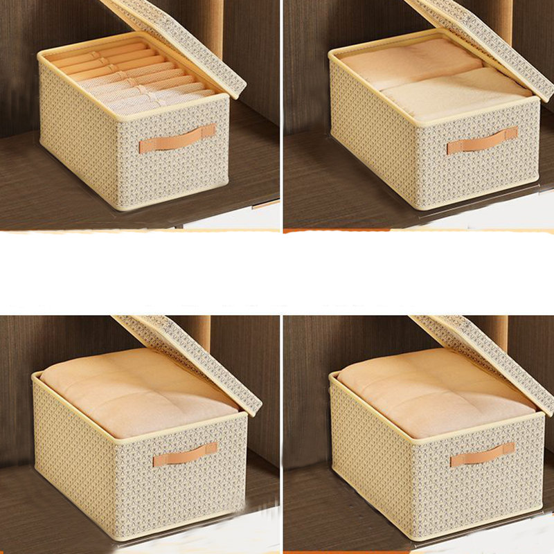 Bac de rangement en tissu Latitude Run® - ensemble de 4, Jaune clair