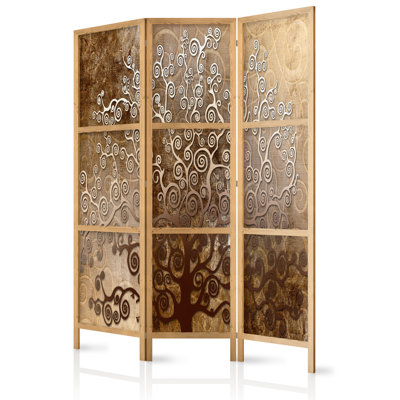 135cm W x 171cm H 3 - Panel Solid Wood Folding Room Divider