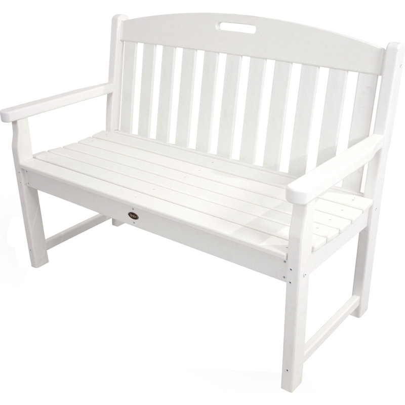 Banc club POLYWOOD, H 36 po x l 48 po x P 24,5 po, Blanc classique