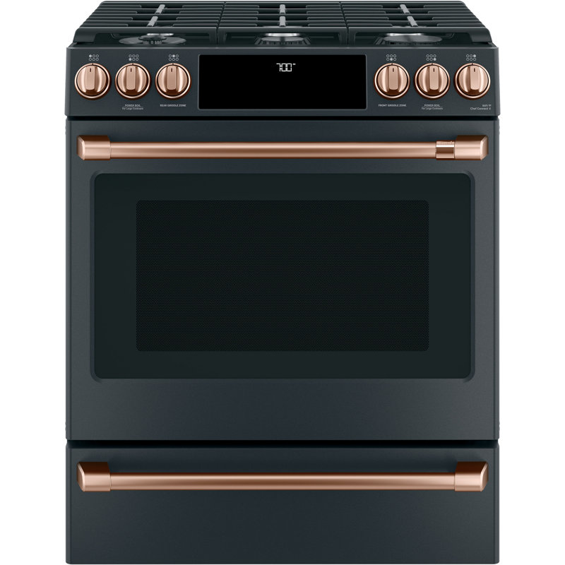 Front Control Gas Range Handle Kit, Brushed Copper