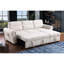 Canapé modulaire réversible avec rangement en chenille beige et rangement compact, sièges confortables