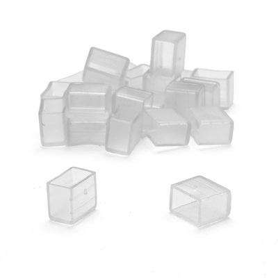 Yescom 20-Pack 1/2-in x 5/16-in x 3/8 in silicone blanc chaud DEL néon