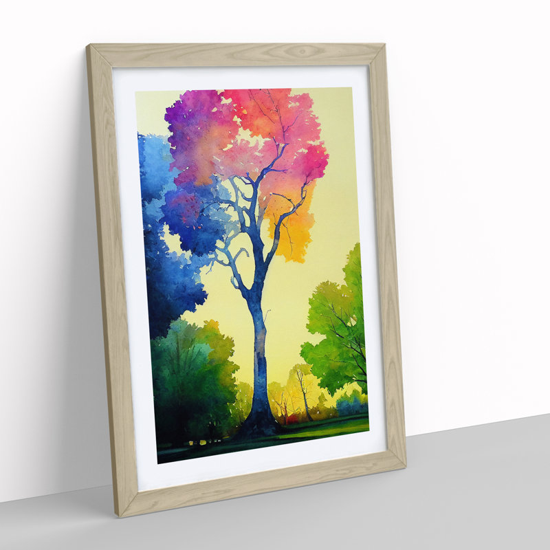 A Tree No.2 - Single Picture Frame Painting, 64cm H x 46cm W x 2cm D, Oak