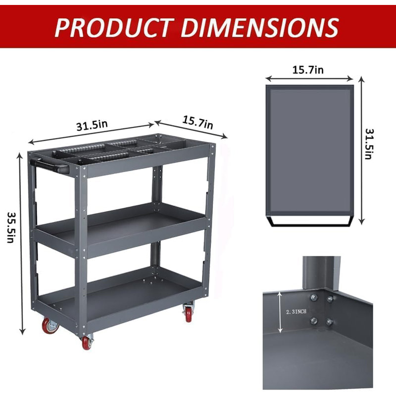 15.7'' W Utility Cart