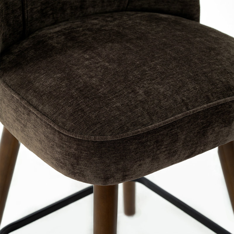 Tabouret de bar rotatif 25,5 po, Brun