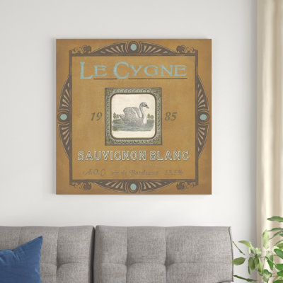«Vintage Wine Labels VIII» par June Erica Vess, impression sur toile tendue