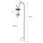 Set of 2 Brown and White Solar-Powered Hanging Lanterns with Shepherd Hooks