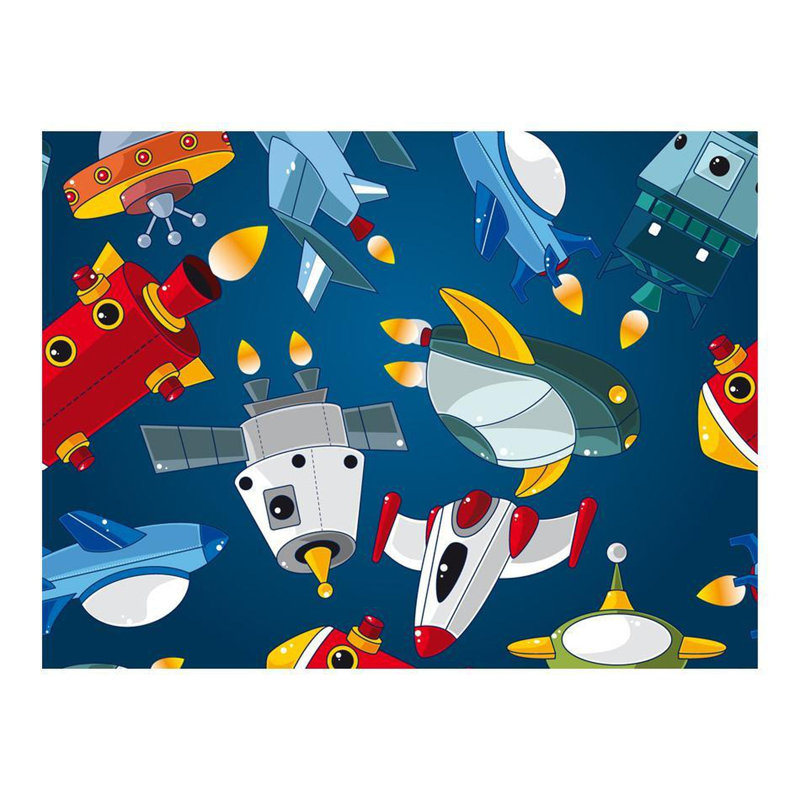 Murale vaisseaux spatiaux Bradham, L 90 po x l 118 po
