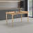 Rectangular Wood Dining Table with Curved Edges-1316586098