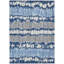 Tapis bleu marine en polyester tissé à la machine Lamanna-95453793