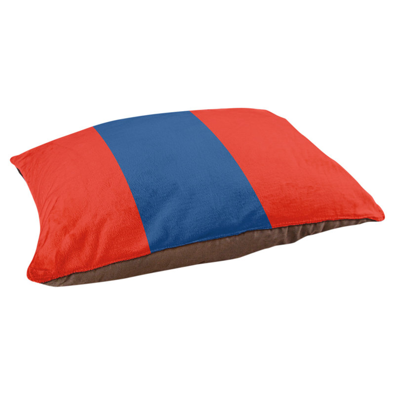 Coussin Tennessee, Rouge / bleu royal / rouge, Très grand (l 50 po x P 40 po x H 17 po)