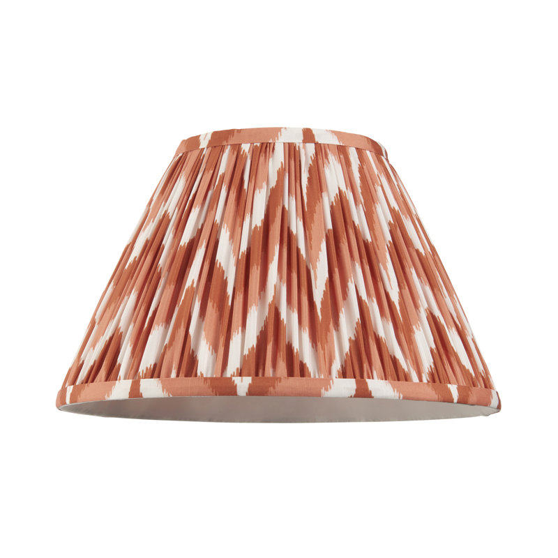 Zigzag Lamp Shade, Orange, 18cm H x 14cm W x 30cm D