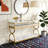 3-Tier Console Table Sofa Table with Storage Shelves