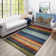 Farranshane Striped Tufted Blue/Orange/Green Area Rug
