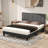 Platform Bed Frame with Upholstered Adjustable Headboard, No Box Spring Needed-1856418863-1856418862