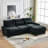 Kamanda 99'' Chenille Sectional Sofa with Movable Ottoman & Back Cushions-118568670
