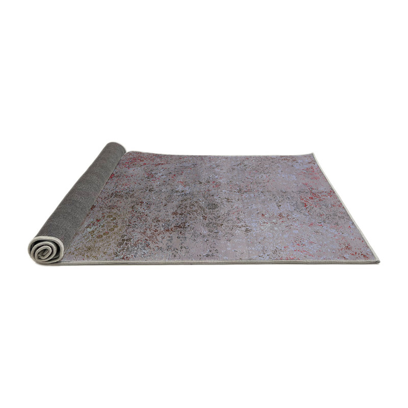 Tapis abstrait gris / rouge HuneyCutt, Rond 3 pi