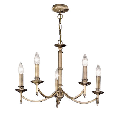 Petrushka Five Light Candle Chandelier in Bronze