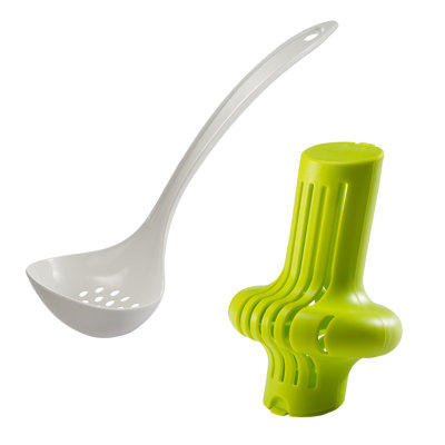 Nylon Slotted Ladle White & Herb Infuser