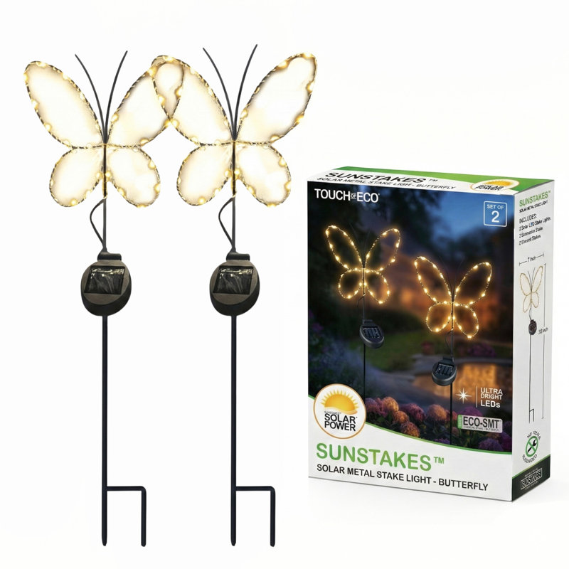 Ensemble de 2 lumières de jardin à DEL pour l'extérieur