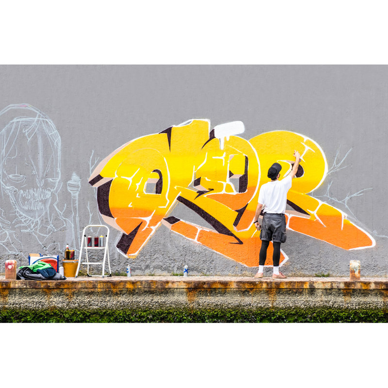 Street Artist by ViewApart - Wrapped Canvas Print, 30cm H x 46cm W x 3.8cm D
