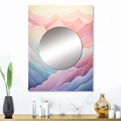 Momir Majestic Mountain Views II - miroir mural décoratif traditionnel, impression sur métal