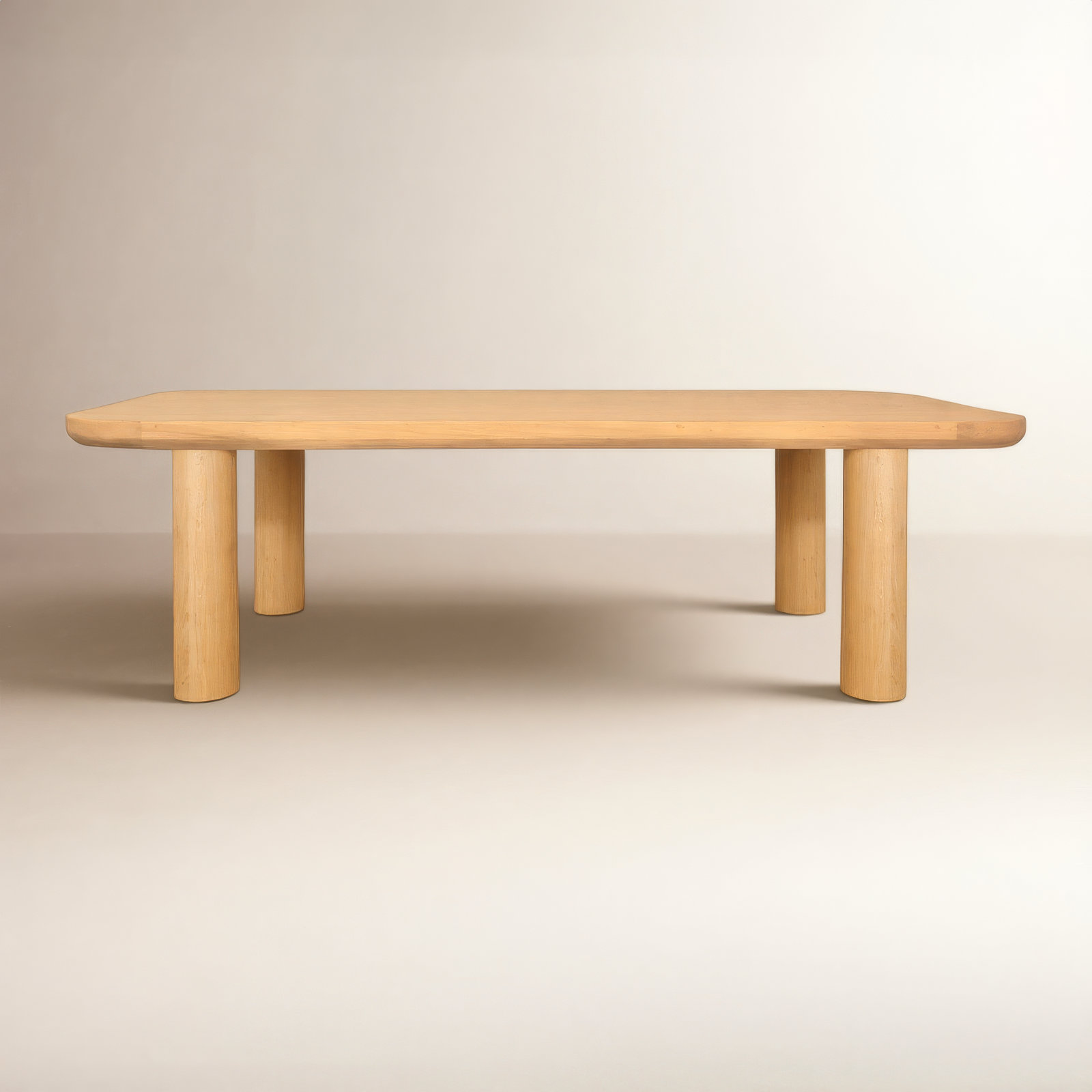 Loes Oak Dining Table, 30"H x 76"L x 39"W