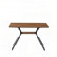 Table de salle à manger moderne avec tablette en métal - noir