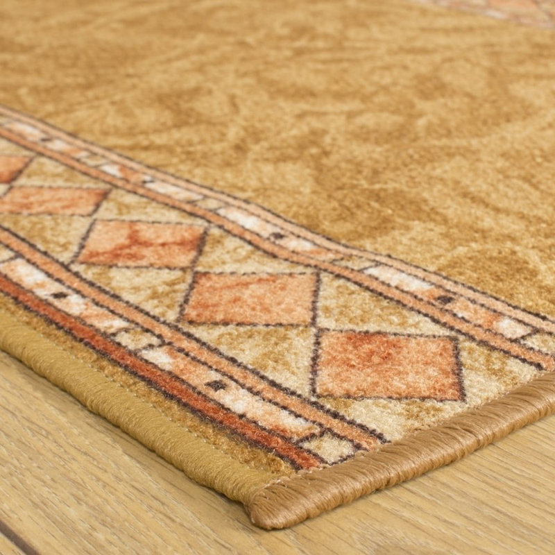 Cheops Looped/Hooked Beige Indoor Rug, Runner 390cm x 120cm