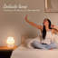 Lampe champignon - Lampe de table de chevet avec verre rayé, lampe de table de chevet pour chambre à coucher, salon, ampoule E26 incluse
