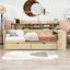 Lit de jour multifonctionnel en bois avec tablettes, tiroirs et bureau Crompton-1471862490-1471862491