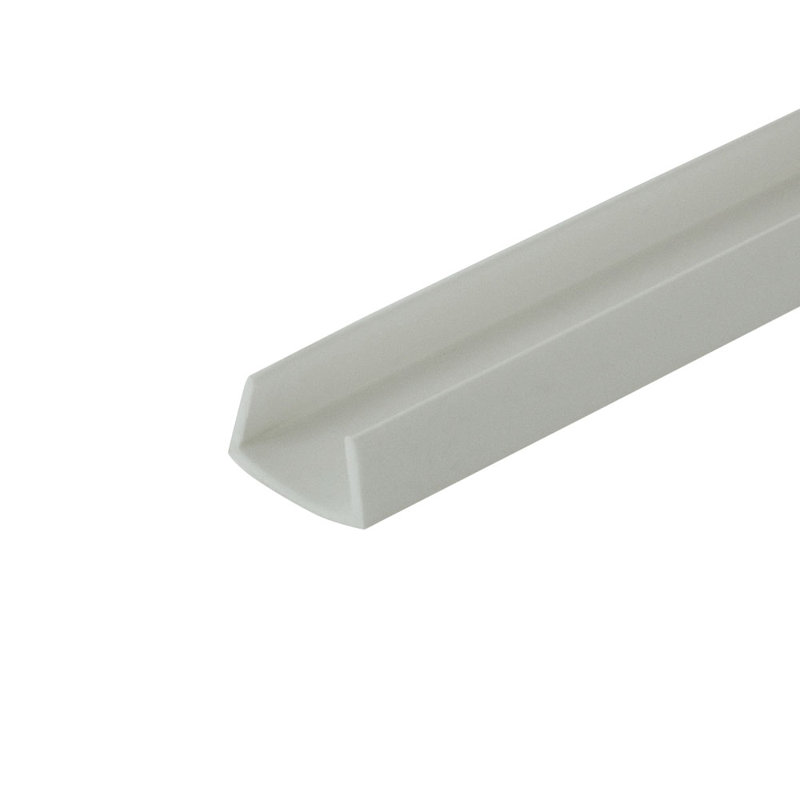 Rail de moulage en plastique de 0,5 po de largeur, Blanc