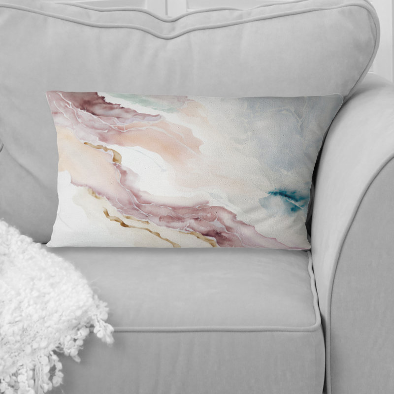 Coussin Sudden Solitude In Elevated Blush III - Abstract Abstract