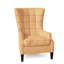 Fauteuil à oreilles Gallin en cuir véritable capitonné de 31 po de largeur-106834926-106834888