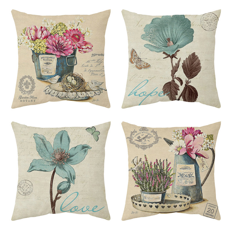 Heisey Floral Square Cushion