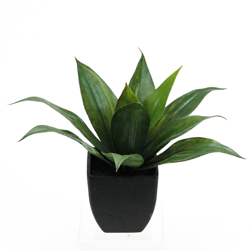 16" Artificial Potted Green Agave Succulent Plant