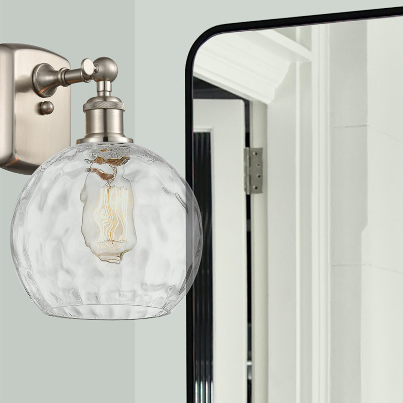 Applique murale 1 lumière 8 po Shauna, Led, Nickel satiné brossé